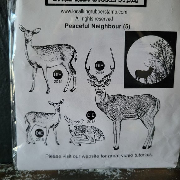 Local King Rubber Stamp Peaceful Neighbours Rubber Stamp Set with Matching Die - Picture 2 of 5